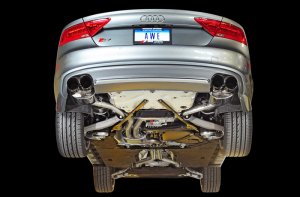 Audi S7 Performance Exhaust - AWE Tuning - Cat Back Touring Edition - Diamond Black - `12-`19